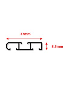 Länge bis 3232mm, Wendevorhangschiene 1-/2-läufig weiss_563