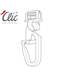 'Clic Gleiter HC72 mit Queröse Faltlegehaken lang 22.5mm MINI 4 Box  100 Stk.