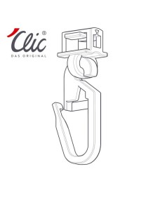 'Clic Gleiter HC52 mit Queröse, Faltlegehaken lang 22.5mm, MIDI 5, Box à 100 Stk._927