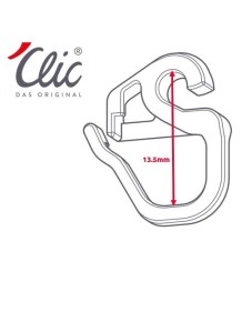 'Clic Gleiter HC91 mit Queröse, Faltlegehaken kurz 13.5mm, KUST 4, Box à 100 Stk._957